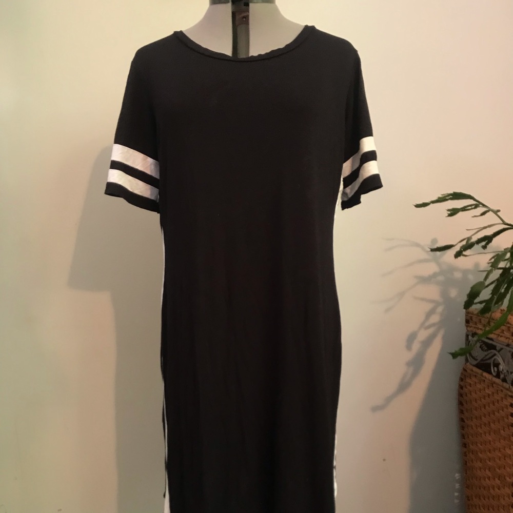 Black and white t-shirt dress